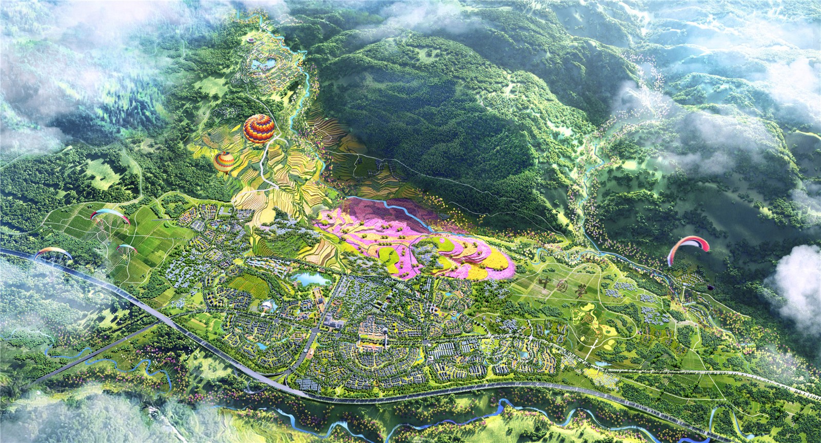 江西省定南县城市总体规划（2009-2030）--功能结构规划图 | 定南县信息公开